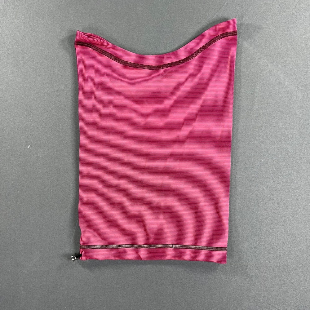 Lululemon Pink Black Stripe Vinyasa Scarf Neck Warmer Infinity Scarf